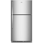 Whirlpool 33 Inch Wide 21.3 Cu. Ft. Energy Star Certified Fingerprint Resistant Top Freezer Refrigerator Fingerprint Resistant Stainless Steel