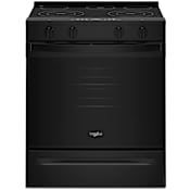 Whirlpool 30 Inch Wide 5.3 Cu. Ft. Energy Star Certified Free Standing, Slide In Electric Range with Steam Clean Technology Black