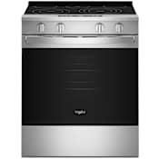 Whirlpool 30 Inch Wide 5.3 Cu. Ft. Energy Star Certified Free Standing, Slide In Fingerprint Resistant Electric Range with FlexHeat Dual Radiant Elements Fingerprint Resistant Stainless Steel