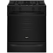 Whirlpool 30 Inch Wide 5.3 Cu. Ft. Free Standing, Slide In Gas Range Black