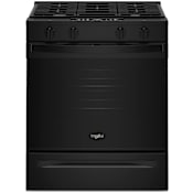 Whirlpool 30 Inch Wide 5 Cu. Ft. Free Standing, Slide In Gas Range Black