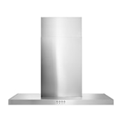 Whirlpool 400 CFM 30 Inch Wide Wall Mount Range Hood with LED Task Lighting and In-Line Smart Blower Stainless Steel
