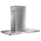 Whirlpool 400 CFM 36 Inch Wide Wall Mounted Range Hood with Low Profile Canopy and In-Line Smart Blower Stainless Steel