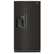 Whirlpool 36 Inch Wide 20.85 Cu. Ft. Fingerprint Resistant Side By Side Refrigerator with External Water and Ice Dispenser Black Stainless