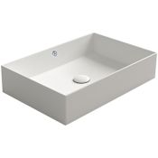 Whitehaus Britannia 23 5/8"Rectangular Vitreous China Vessel Bathroom Sink White