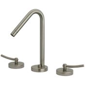 Whitehaus Metrohaus 1.2 GPM Widespread Bathroom Faucet with Pop-Up Drain Assembly Brushed Nickel