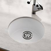 Whitehaus Elementhaus 18-1/4" Single Basin Undermount Kitchen Sink White