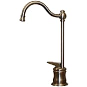 Whitehaus Forever Hot® Instant Hot Water Dispenser with Traditional Spout and Self-Closing Handle Brushed Nickel