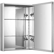 Whitehaus Medicinehaus 19-5/8" x 27-1/2" Framed Single Door Medicine Cabinet Aluminum