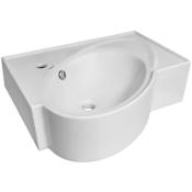 Whitehaus Isabella 23 5/8" Rectangular Porcelain Vessel Bathroom Sink with Faucet Hole and Overflow White