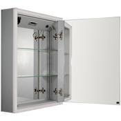 Whitehaus Musichaus 21-1/2" x 27-1/2" Framed Single Door Medicine Cabinet Aluminum