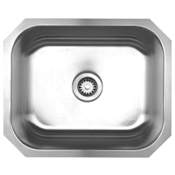 Whitehaus Single Bowl Undermount Sink Brushed Stainless Steel