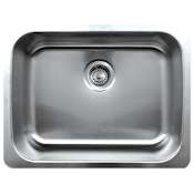 Whitehaus Single Bowl Undermount Sink Brushed Stainless Steel