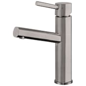 Whitehaus Waterhaus 1.2 GPM Single Hole Bathroom Faucet with Pop-Up Drain Assembly Brushed Stainless Steel