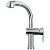 Whitehaus Waterhaus Single Hole Pull Down Faucet Brushed Stainless Steel