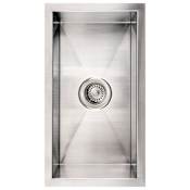 Whitehaus Winehaus Commercial Single Bowl Undermount Sink Brushed Stainless Steel
