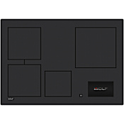 Wolf 30 Inch Wide 4 Burner Electric Cooktop with Control Lock and Bridge Function Black