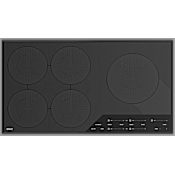 Wolf 36 Inch Wide 5 Burner Transitional Framed Induction Cooktop Brushed Stainless