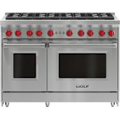Wolf 48 Inch Wide 7 Cu. Ft. Free Standing Liquid Propane Range Stainless Steel