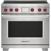 Wolf 36 Inch Wide 6.3 Cu. Ft. Free Standing Induction Range with Dual VertiFlow™ Convection System and Gourmet Mode Stainless Steel