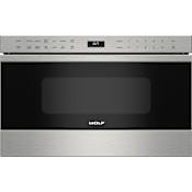 Wolf 24 Inch Wide 1.2 Cu. Ft. 950 Watt Transitional Drawer Microwave Stainless Steel
