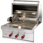 Wolf 50000 BTU 30 Inch Wide Liquid Propane Built-In Grill Stainless Steel