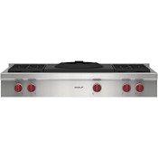 Wolf Professional Series 48 Inch Wide 5 Burner Liquid Propane Rangetop Stainless Steel
