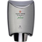 World Dryer SMARTdri 120 Volts 10 AMP Infrared Sensor Activated High Speed Hand Dryer - Single Nozzle Port Brushed Stainless Steel
