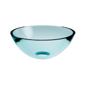 WS Bath Collections Acquaio 11-4/5" Round Vessel Bathroom Sink from the Linea Collection Clear Glass