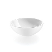 WS Bath Collections Acquaio 10-3/5" Round Ceramic Vessel Bathroom Sink from the Linea Collection White