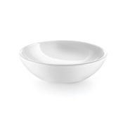 WS Bath Collections Acquaio 17-3/10" Round Ceramic Vessel Bathroom Sink from the Linea Collection White