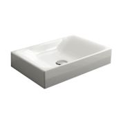 WS Bath Collections Cento 19-11/16" Ceramic Vessel Bathroom Sink White