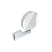 WS Bath Collections Imago 8" W x 9-5/8" H Circular Framed Makeup Wall Mirror with LED Lighting Polished Polished Chrome