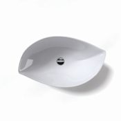 WS Bath Collections 25-3/5" Vessel Bathroom Sink from the Ceramica Collection White