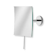 WS Bath Collections Mevedo 6-1/8" W x 6-1/8" H Square Frameless Makeup Wall Mirror Polished Chrome
