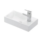 WS Bath Collections Minimal 17-9/10" Wall Mounted/Vessel Bathroom Sink White