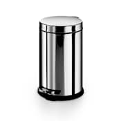 WS Bath Collections 12" Waste Basket with Treadle and Extractable Pail from the Otel Collection Stainless Steel
