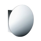 WS Bath Collections Pika 23.2" Single Door Mirrored Medicine Cabinet with One Glass Shelf from the Linea Collection Stainless Steel