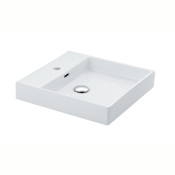 WS Bath Collections Plain 18" Ceramic Wall Mounted Bathroom Sink with One Faucet Hole - Includes Overflow White