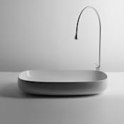 WS Bath Collections 27-9/16" Ceramic Vessel Bathroom Sink from the Seed Collection White