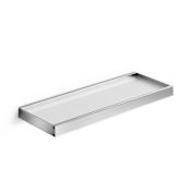 WS Bath Collections 23.6" Frosted Glass Towel Shelf from the Skuara Collection Polished Chrome