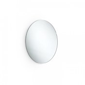 WS Bath Collections Speci 23-3/16" Diameter Contemporary Circular Frameless Bathroom Mirror Mirrored Glass