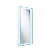 WS Bath Collections Speci 15-13/16" W x 39-3/8" H Contemporary Rectangular Frameless Bathroom Mirror with Light Mirrored Glass