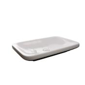 WS Bath Collections Start 28-5/16" Ceramic Vessel Bathroom Sink with Overflow White