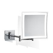 WS Bath Collections Spiegel 8-5/16" W x 9-5/16" H Square Framed Makeup Wall Mirror with Light Polished Chrome