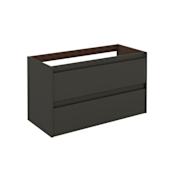 WS Bath Collections Ambra 40" Single Wall Mounted Vanity Cabinet Only - Less Vanity Top Gloss Anthracite