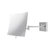 WS Bath Collections Beauty 7-13/16" W x 7-13/16" H Modern Rectangular Framed Makeup Wall Mirror Polished Chrome