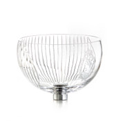 WS Bath Collections Glamorous 15" Circular Glass Vessel Bathroom Sink Clear
