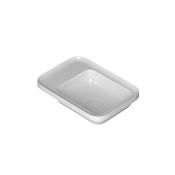 WS Bath Collections Cameo 21-11/16" Rectangular Ceramic Drop In Bathroom Sink Glossy White
