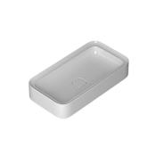 WS Bath Collections Cameo 29-1/2" Rectangular Ceramic Vessel Bathroom Sink Glossy White